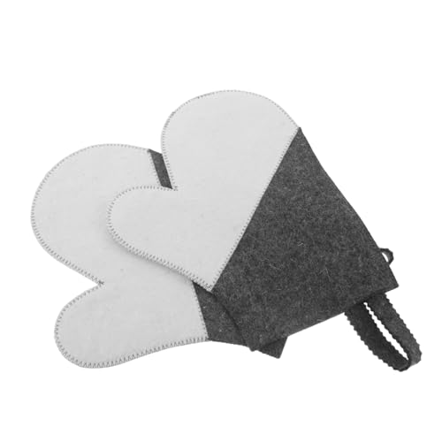 FRCOLOR 2 Stück Sauna Handschuhe aus Filz Wärmeschutz Atmungsaktiv und Komfortabel für Sauna Dampfbad und Wellness Dicke Hitzebeständige Filz Handschuhe für Entspannte Spa Erlebnisse FRCOLOR 2 Stück Sauna Handschuhe aus Filz Wärmeschutz Atmungsaktiv und Komfortabel für Sauna Dampfbad und Wellness Dicke Hitzebeständige Filz Handschuhe für Entspannte Spa Erlebnisse von FRCOLOR