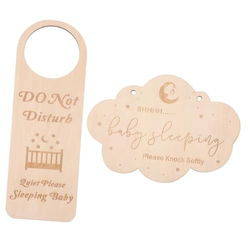 FRCOLOR 2 Stück Sleeping Door Sign aus Holz Teiliges mit Wolkenmotiv Schützendes Türschild Ruheschild für Babyschlafzimmer Dekorativ und Langlebig als Babygeschenk FRCOLOR 2 Stück Sleeping Door Sign aus Holz Teiliges mit Wolkenmotiv Schützendes Türschild Ruheschild für Babyschlafzimmer Dekorativ und Langlebig als Babygeschenk von FRCOLOR