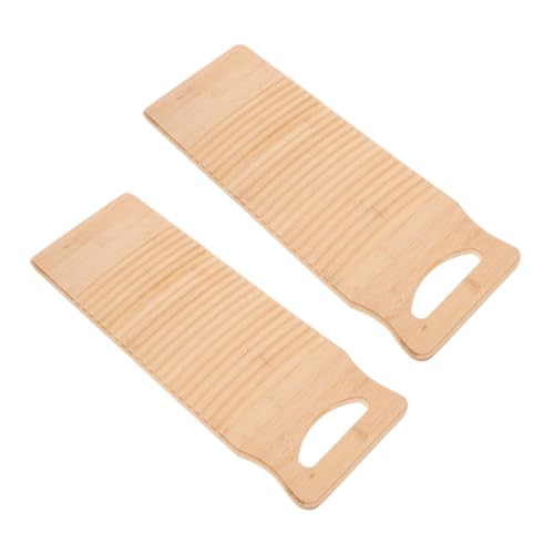 FRCOLOR 2 Stück Tragbares Wäschebrett Kleines Scheuerbrett Aus Holz Zum Handwaschen Für Effiziente Reinigung Mini Wäschewaschbrett Für Den Einsatz Zu Hause Und Auf Reisen von FRCOLOR
