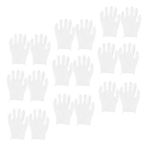 FRCOLOR 24 Paar Schutzhandschuhe Arbeitshandschuhe Arbeit Handschuh Etikette-Handschuh Baumwollhandschuhe Industriehandschuhe Sicherheitshandschuhe Weiß von FRCOLOR
