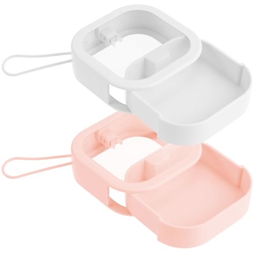 FRCOLOR 2er-box Aufbewahrungsbox Für Haarbänder Scrunchie-aufbewahrungsbox Aufbewahrungsboxen Rosa Organisator Halter Für Haargummis Travel Essentials Kleine Haarschmuck Koffer Reisen Abs von FRCOLOR