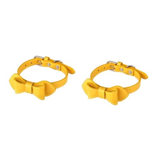 FRCOLOR 2stücke Pu Hundehalsband Mit Schleife Praktisches Und Stilvolles Für Und Hunde Gelb Strapazierfähiges Pu-Material Für Kleine Haustiere Modisches Accessoire Für Besondere FRCOLOR 2stücke Pu Hundehalsband Mit Schleife Praktisches Und Stilvolles Für Und Hunde Gelb Strapazierfähiges Pu-Material Für Kleine Haustiere Modisches Accessoire Für Besondere von FRCOLOR