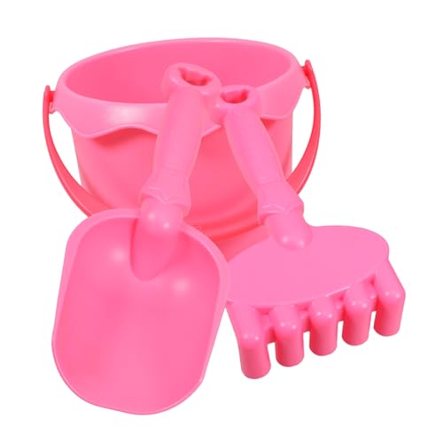FRCOLOR 3 Stück Gartenwerkzeug Set Teilig Langlebige Plastikeimer Mini Schaufel und Rechen Leicht und Tragbar Geeignet für Blumenpflanzen und Outdoor Spiele von FRCOLOR