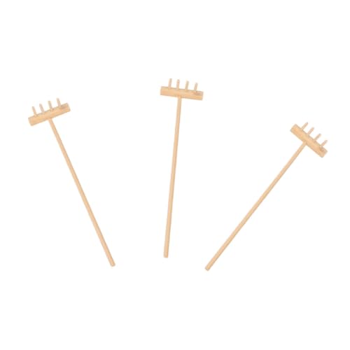 FRCOLOR 3 Stück Mini Zen Garten Rechen Teiliges aus Zen Rakes für Meditation und Feng Shui Gartenwerkzeug für Zuhause Büro und Yoga Clubs von FRCOLOR