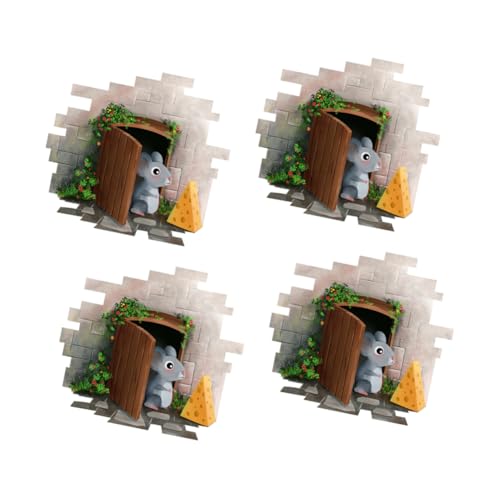 FRCOLOR 4 Blätter Teiliges PVC Wandaufkleber Cartoon Tiere Selbstklebend Abnehmbar Für Wohnzimmer Schlafzimmer Kreative Wanddekoration Frei von Kleberückständen FRCOLOR 4 Blätter Teiliges PVC Wandaufkleber Cartoon Tiere Selbstklebend Abnehmbar Für Wohnzimmer Schlafzimmer Kreative Wanddekoration Frei von Kleberückständen von FRCOLOR