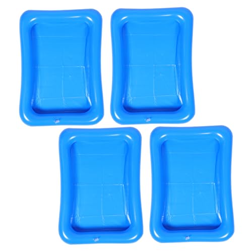 FRCOLOR 4 Stück Teiliges Aufblasbares Mini Pool Sicherer Badespaß Großer Fassungsvermögen für Gruppen als Angelspielzeug Leicht zu Transportieren und Schnell Aufzublasen von FRCOLOR