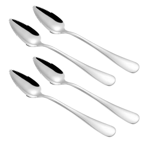 FRCOLOR 4 Stück Teiliges Edelstahl Löffel Set Sichere Schabelöffel für Obstbrei für Kleinkinder Rostfrei und Langlebig Speziell für Babyfruchtpüree und Beikost Zubehör FRCOLOR 4 Stück Teiliges Edelstahl Löffel Set Sichere Schabelöffel für Obstbrei für Kleinkinder Rostfrei und Langlebig Speziell für Babyfruchtpüree und Beikost Zubehör von FRCOLOR
