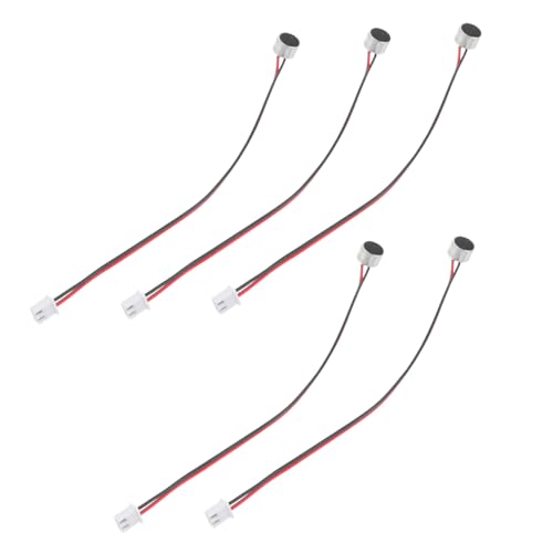 FRCOLOR 5 Stück Elektret Kondensator Mikrofonkapsel mit Kabel Hochsensibler Tonabnehmer für Klare Stereoaufnahme Geräuschreduzierung Kompakt und Leicht für Outdoor Interviews und Live von FRCOLOR