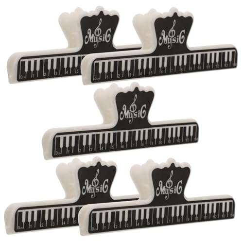 FRCOLOR 5 Stück Teiliges Musiknoten Klammern Starker Halt Vielseitig für Klavier Violine Notenblätter Bücher Leichter Tragbarer Notenhalter Elegantes Schwarzes Design FRCOLOR 5 Stück Teiliges Musiknoten Klammern Starker Halt Vielseitig für Klavier Violine Notenblätter Bücher Leichter Tragbarer Notenhalter Elegantes Schwarzes Design von FRCOLOR