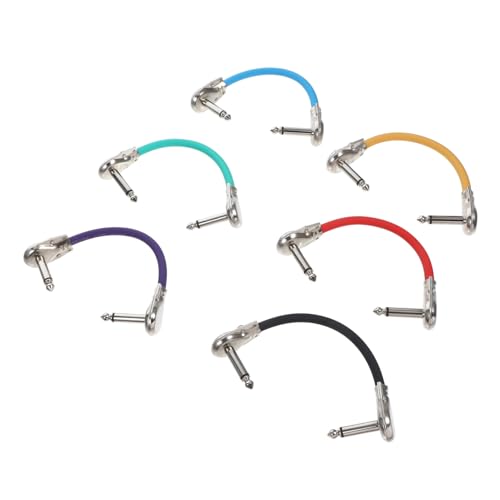 FRCOLOR 6 Stück Gitarren Patchkabel Hochwertige Verbindungskabel für Elektrische Gitarren für Effektgeräte Strapazierfähig und Leicht Geeignet für Enge Räume FRCOLOR 6 Stück Gitarren Patchkabel Hochwertige Verbindungskabel für Elektrische Gitarren für Effektgeräte Strapazierfähig und Leicht Geeignet für Enge Räume von FRCOLOR
