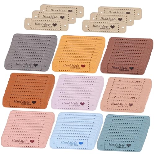 FRCOLOR 60 Stück PU Lederetiketten zum Annähen Handgeprägte Bunte Textur Labels in Farben DIY Zubehör für Kleidung Taschen Schuhe Hüte Handgemachte Nählabels FRCOLOR 60 Stück PU Lederetiketten zum Annähen Handgeprägte Bunte Textur Labels in Farben DIY Zubehör für Kleidung Taschen Schuhe Hüte Handgemachte Nählabels von FRCOLOR