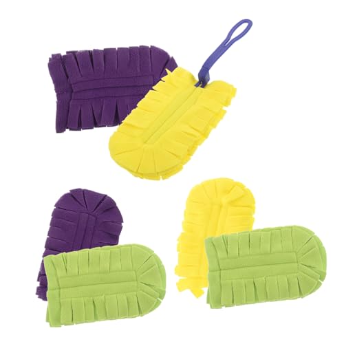 FRCOLOR 7 Stück Teiliges Wiederverwendbares Staubwedel Nachfüllset mit Mikrofaser Pads für Trockene und Nasse Vielseitig Einsetzbar für Zuhause Büro Auto Einfache Handhabung und Hohe von FRCOLOR