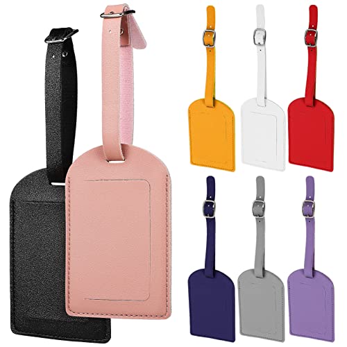 FRCOLOR 8 Stück Teiliges Kofferanhänger Set Dickem PU mit Klappdeckel Farbenfroh Blau Gelb Weiß Rot Schwarz Verstellbare Reisetaschenmarkierung für Optimalen Datenschutz FRCOLOR 8 Stück Teiliges Kofferanhänger Set Dickem PU mit Klappdeckel Farbenfroh Blau Gelb Weiß Rot Schwarz Verstellbare Reisetaschenmarkierung für Optimalen Datenschutz von FRCOLOR