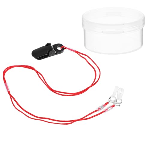 FRCOLOR Anti-lost Hörgerät Halteband mit Sicherheitsclip Verstellbare Hörverstärker Schnur Robustes Halteband für Sicheren Sitz und Verlustschutz bei Senioren Rote Doppelte Ohrbefestigung von FRCOLOR