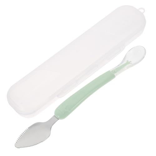 FRCOLOR Babylöffel mit Doppelseitigem Schaber Frei Sicherer Fütterungslöffel für Obstpüree Leicht Tragbar für Apfel Erdbeer und Avocado Babybrei FRCOLOR Babylöffel mit Doppelseitigem Schaber Frei Sicherer Fütterungslöffel für Obstpüree Leicht Tragbar für Apfel Erdbeer und Avocado Babybrei von FRCOLOR
