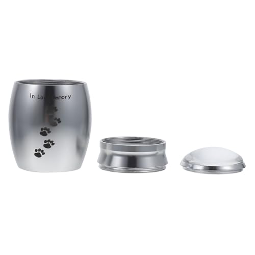 FRCOLOR Commemorative Cremation Urn für Haustiere Silberner Pet Funeral Casket aus Poliertem Glatte Tierurne zur Aufbewahrung von Würdevoller Gedenkbehälter für Geliebte FRCOLOR Commemorative Cremation Urn für Haustiere Silberner Pet Funeral Casket aus Poliertem Glatte Tierurne zur Aufbewahrung von Würdevoller Gedenkbehälter für Geliebte von FRCOLOR