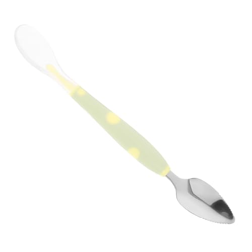 FRCOLOR Doppelseitiger Babylöffel aus Lebensmittelechtem Gebogenes Design für Schonendes Füttern Hitzebeständig und Leicht als Babybesteck Ab Monate für Eltern von FRCOLOR