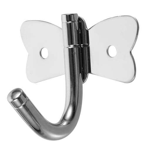 FRCOLOR Edelstahl Wandhaken Metall Schraubhaken für Schlüssel Handtücher Mäntel Hüte Robuste Instrumentenhalterung für Zuhause und Musikzimmer von FRCOLOR
