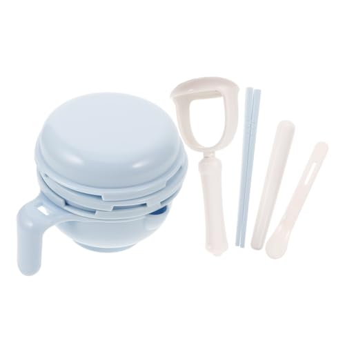 FRCOLOR Food Grinder Set für Multifunktionaler Handmixer mit Schüssel und Rutsch Basis für Obst und Eisblau Leicht zu Reinigen Sicher für Junge Mädchen von FRCOLOR