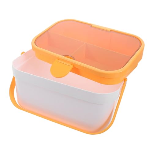 FRCOLOR Große Medikamenten Aufbewahrungsbox mit Tragegriff Doppellagig mit Separaten Fächern Tragbarer Medizin Organizer für Zuhause und Reisen Transparente Aufbewahrungsschale für FRCOLOR Große Medikamenten Aufbewahrungsbox mit Tragegriff Doppellagig mit Separaten Fächern Tragbarer Medizin Organizer für Zuhause und Reisen Transparente Aufbewahrungsschale für von FRCOLOR