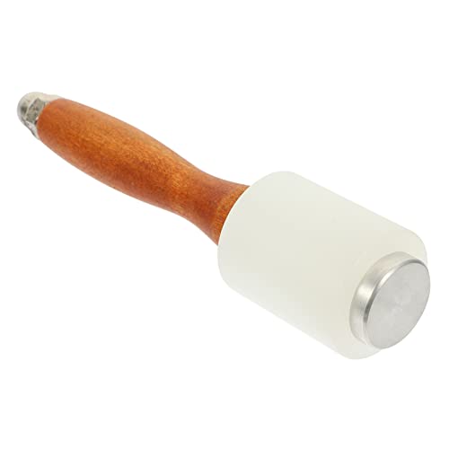 FRCOLOR Holzgriff Leder DIY Hammer Nylonkopf Handgefertigt Langlebig Holz Mallet für Lederverarbeitung Schnitzen Praktische Werkzeug Zubehör von FRCOLOR