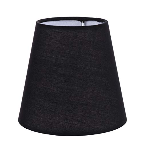 FRCOLOR Kleiner Lampenschirm Stoff Lampenabdeckung Kronleuchter Lampenschirm Lampe Staubschutz Stoff Lampe Zubehör für Tischlampe Und Stehleuchte 5. 5X5. 5X5 Zoll Schwarz von FRCOLOR