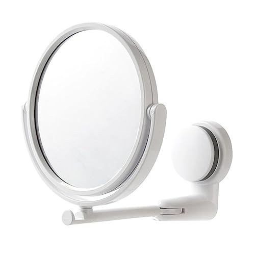 FRCOLOR Lochfreier Schminkspiegel Led-kosmetikspiegel Kleiner Montierter Badezimmerspiegel Wand Schminkspiegel Um 360 Drehbar Abs Rotieren Saugnapf Ganzkörperspiegel Weiß FRCOLOR Lochfreier Schminkspiegel Led-kosmetikspiegel Kleiner Montierter Badezimmerspiegel Wand Schminkspiegel Um 360 Drehbar Abs Rotieren Saugnapf Ganzkörperspiegel Weiß von FRCOLOR