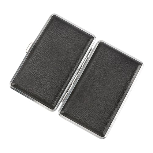 FRCOLOR Metallic Zigarettenetui für Zigaretten Stoßfest und Feuchtigkeitsbeständig Langlebige PU Kompakte Tragbare Aufbewahrungsbox für Herren Praktisches Zubehör für Tabakraucher von FRCOLOR