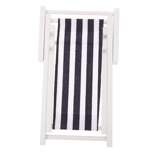 FRCOLOR Miniatur Holz Strandstuhl Deko Mediterraner Stil Nautische Tischdekoration Sommerliche Urlaubsatmosphäre Geeignet für Wohnraum Büro Feierlichkeiten Party Hochzeit von FRCOLOR