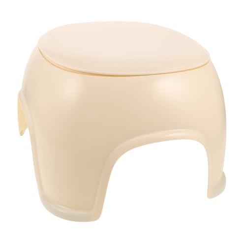 FRCOLOR Plastik Fußhocker mit Stauraum rutschfest Dickes Design Multifunktional als Bad Pediküre-hocker Kleiner Cartoon-Sitz für Salon Wohnzimmer Badezimmer und Kinderzimmer von FRCOLOR