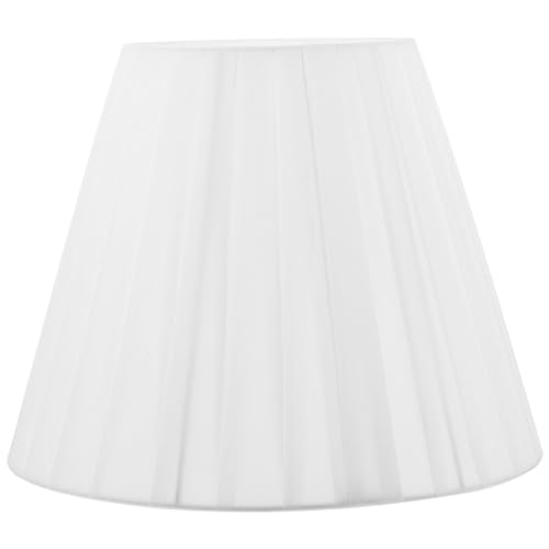 FRCOLOR Plissee-Lampenschirm E27- -Lampenschirm -Tischlampenschirm Wandlampenschirm Nachttischlampe Kronleuchter- Für Pendelleuchte Weiß von FRCOLOR