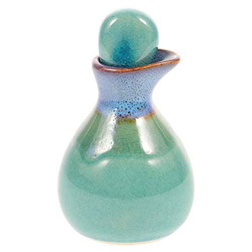 FRCOLOR Saucenflasche Aus Keramik Ölflaschen Aus Keramik Kreativer Ölbehälterspender Glasbehälter Mit Deckel Olivenöl Cruet Porzellandose Mit Deckel Porzellan Ätherisches Öl Ölregal Mini von FRCOLOR