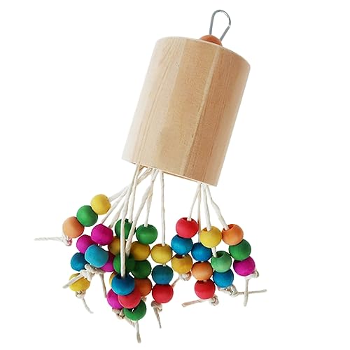 FRCOLOR Papagei Kauspielzeug Aus Holz Buntes Spielzeug Mit Knoten Für Wellensittiche Nymphensittiche Und Andere Vögel Fördert Gesundheit Und Spielvergnügen Für Aktive Haustiere von FRCOLOR