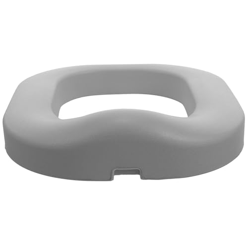 FRCOLOR Toilettensitz PU Polster Rutschfest Strapazierfähig für Zuhause und Reise Waschbar Stabiler Toilettensitzschutz Komfortabel für Jahreszeiten Grauer Bär Design von FRCOLOR