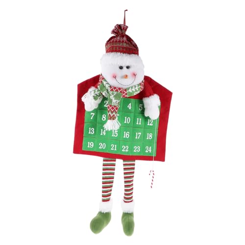 FRCOLOR Weihnachtlicher Adventskalender zum Aufhängen Schneemann Deko Wandkalender Weihnachtsdeko DIY Weihnachtscountdown Festliche Raumdekoration Geschenkidee von FRCOLOR