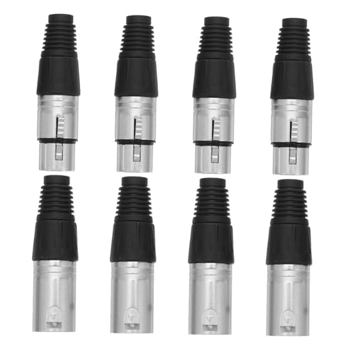 FRCOLOR Xlr Mikrofonstecker Pin Lötkontakt Audioverbinder Male Female Langlebige Zuverlässige Verbindung für Kristallklare Klangübertragung in Studio Bühne und Live Auftritten von FRCOLOR