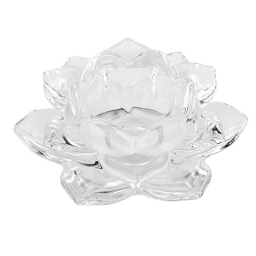 Frcolor Glas Kerze Halter Lotus Form Teelicht zur romantischen Stimmung Schaffen von FRCOLOR