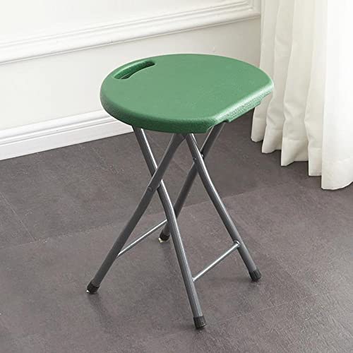 FREAZE Klapphocker Für Wohnzimmer, Outdoor Tragbarer Stuhl, Stabile Runder Küchenstühle Für Stehhilfe, EsszimmerStuhl Sitzhöhe 48cm, Für Küche Theke (Color : Aqua) von FREAZE