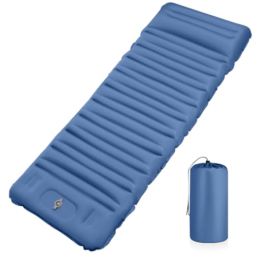 FREE SOLDIER Selbstaufblasende ultraleichte Campingschlafmatte mit Einer Dicke von 9/10 cm, kleines Packmaß, Anti-Ripstop-Material, verbindbar, ideal für Outdoor-Camping, Wandern und Strand von FREE SOLDIER