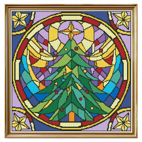 FREEBLOSS 11CT Weihnachts Kreuzstich Set Mit Aufdruck Weihnachtsbaum Kreuzstich Set Mit Anleitung Wandbehang Set Für Nadelspitze Erwachsene Wandkunst Dekoration 18x18 Zoll/45x45cm FREEBLOSS 11CT Weihnachts Kreuzstich Set Mit Aufdruck Weihnachtsbaum Kreuzstich Set Mit Anleitung Wandbehang Set Für Nadelspitze Erwachsene Wandkunst Dekoration 18x18 Zoll/45x45cm von FREEBLOSS