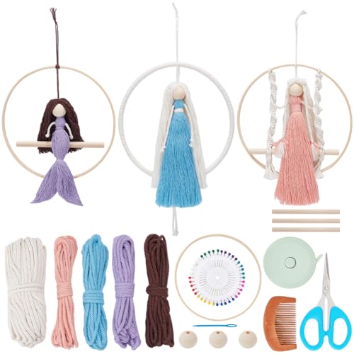 FREEBLOSS 3 Set DIY Makramee Puppen Wandbehang Set 3 Stile Makramee Engel Set Zum Aufhängen Am Weihnachtsbaum Makramee Meerjungfrauen Set Für Anfänger Mit Video Tutorials Makramee Wandbehang Set FREEBLOSS 3 Set DIY Makramee Puppen Wandbehang Set 3 Stile Makramee Engel Set Zum Aufhängen Am Weihnachtsbaum Makramee Meerjungfrauen Set Für Anfänger Mit Video Tutorials Makramee Wandbehang Set von FREEBLOSS