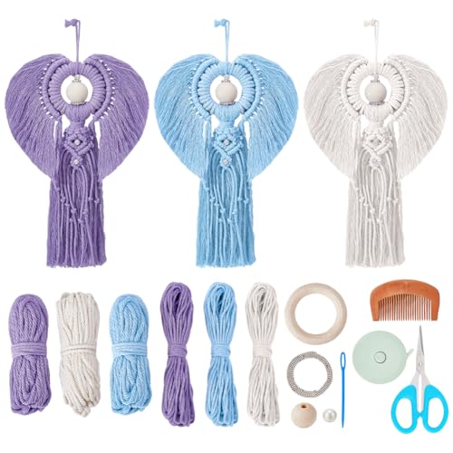 FREEBLOSS 3 Set Makramee Engel Set DIY Makramee Set Makramee Hängedekordel Set Für Anfänger Mit Video Tutorials Natürliches Baumwollseil Makramee Wandbehang Für Zuhause Weihnachtsbaum Aufhängung FREEBLOSS 3 Set Makramee Engel Set DIY Makramee Set Makramee Hängedekordel Set Für Anfänger Mit Video Tutorials Natürliches Baumwollseil Makramee Wandbehang Für Zuhause Weihnachtsbaum Aufhängung von FREEBLOSS