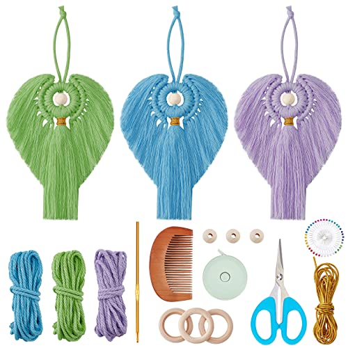 FREEBLOSS 3 Set Weihnachten Makramee Engel Kit Engel Hängende Ornament Boho Makramee Wandbehang Dekor Makramee DIY Kit Geschenk für Mama Frauen FREEBLOSS 3 Set Weihnachten Makramee Engel Kit Engel Hängende Ornament Boho Makramee Wandbehang Dekor Makramee DIY Kit Geschenk für Mama Frauen von FREEBLOSS