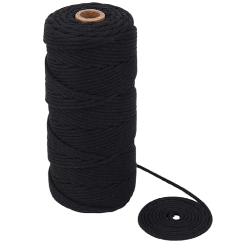FREEBLOSS 3mm X 100 m Schwarze Geflochtene Baumwollschnur Makramee Schnur 100% Baumwollschnur Makramee Garn Zum Makramee Weben Baumwollschnur Zum Basteln Makramee Set Zubehör FREEBLOSS 3mm X 100 m Schwarze Geflochtene Baumwollschnur Makramee Schnur 100% Baumwollschnur Makramee Garn Zum Makramee Weben Baumwollschnur Zum Basteln Makramee Set Zubehör von FREEBLOSS