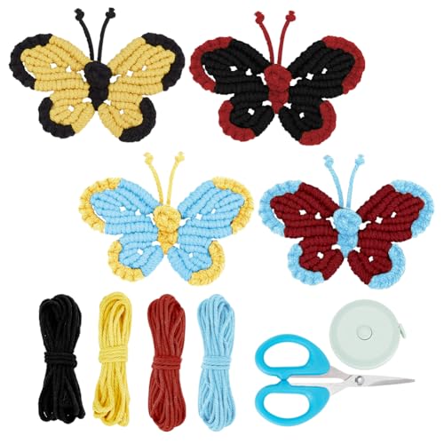 FREEBLOSS 4er Set Makramee Ornament Kit mit Video Tutorial Makramee Schmetterling Kit Makramee hängende Ornamente Makramee hängende Dekoration DIY Makramee Set für Anfänger FREEBLOSS 4er Set Makramee Ornament Kit mit Video Tutorial Makramee Schmetterling Kit Makramee hängende Ornamente Makramee hängende Dekoration DIY Makramee Set für Anfänger von FREEBLOSS