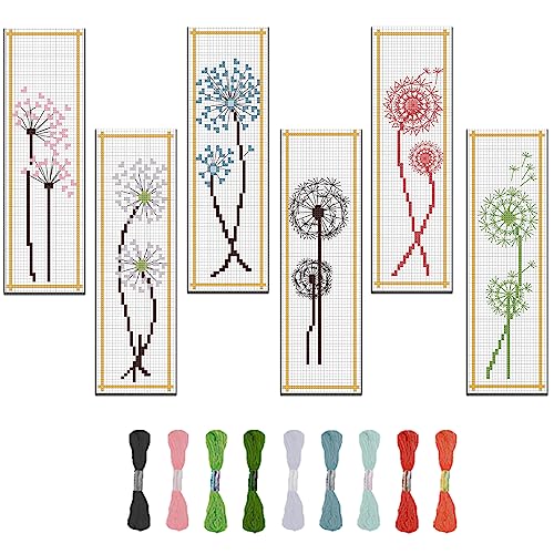 FREEBLOSS 6 Satz Stickerei Set Kreuzstich Set Kreuzstich Lesezeichen Stickerei Set Anfänger Kreuzstich Set Lesezeichen Pusteblumenmuster Cross Stitch Set mit Anleitung 6x20cm FREEBLOSS 6 Satz Stickerei Set Kreuzstich Set Kreuzstich Lesezeichen Stickerei Set Anfänger Kreuzstich Set Lesezeichen Pusteblumenmuster Cross Stitch Set mit Anleitung 6x20cm von FREEBLOSS