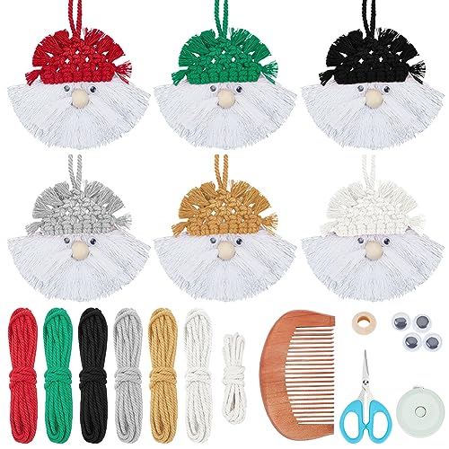 FREEBLOSS 6 Set DIY Makramee Set Makramee Puppe Anfänger Weihnachtsmann Stylin Makramee Starter Set für Erwachsene Weihnachten Macrame Hanging für Weihnachtsbaum FREEBLOSS 6 Set DIY Makramee Set Makramee Puppe Anfänger Weihnachtsmann Stylin Makramee Starter Set für Erwachsene Weihnachten Macrame Hanging für Weihnachtsbaum von FREEBLOSS