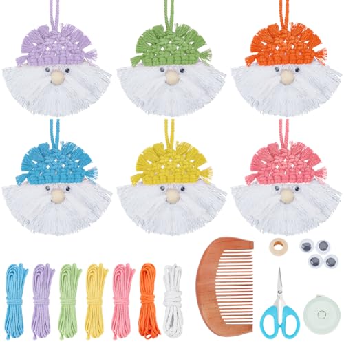 FREEBLOSS 6 Set Makramee Weihnachtsmann Set Weihnachts Makramee Sets Mit Anleitung Weihnachtsbaum Zwerge Hängedeko DIY Zwerg Makramee Set Zwerg Makramee Set Für Anfänger Weihnachts Heimdekoration FREEBLOSS 6 Set Makramee Weihnachtsmann Set Weihnachts Makramee Sets Mit Anleitung Weihnachtsbaum Zwerge Hängedeko DIY Zwerg Makramee Set Zwerg Makramee Set Für Anfänger Weihnachts Heimdekoration von FREEBLOSS