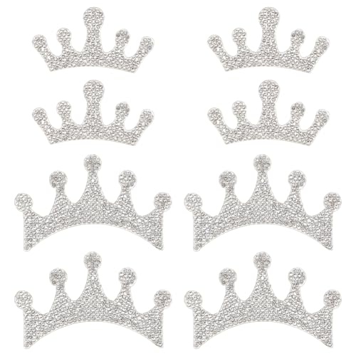 FREEBLOSS 8 Stück Bling Strass Aufkleber Wasserdicht Krone Auto Aufkleber Selbstklebende Autoaufkleber Glitzer Aufkleber Dekoration Für Handwerk Stoßstange Fenster von FREEBLOSS