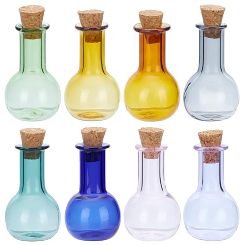 FREEBLOSS 8 Stück Miniatur Vase Mit Katzenschnurrhaaren Winzige Vase Für Katzenschnurrhaare Mini Blumenvase Katzenschnurrhaarhalter Miniatur Puppenhauszubehör Für Puppenhausmöbel von FREEBLOSS